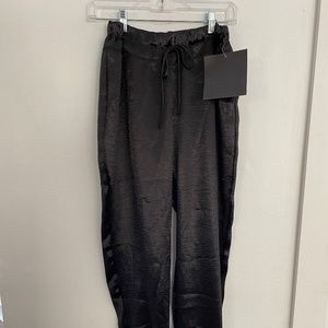Hippe Beach Bum Relaxed Silky Black Joggers NWT